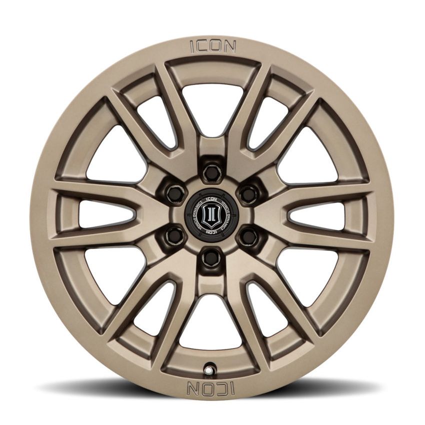 ICON 2417858347BR Vector 6 17x8.5 6x5.5 0mm Offset 4.75in BS 106.1mm Bore Bronze Wheel