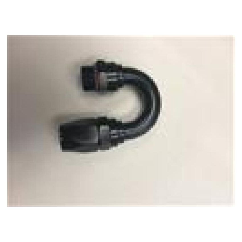 Fragola -12AN Male Rad. Fitting x 180 Degree Pro-Flow Hose End - Black