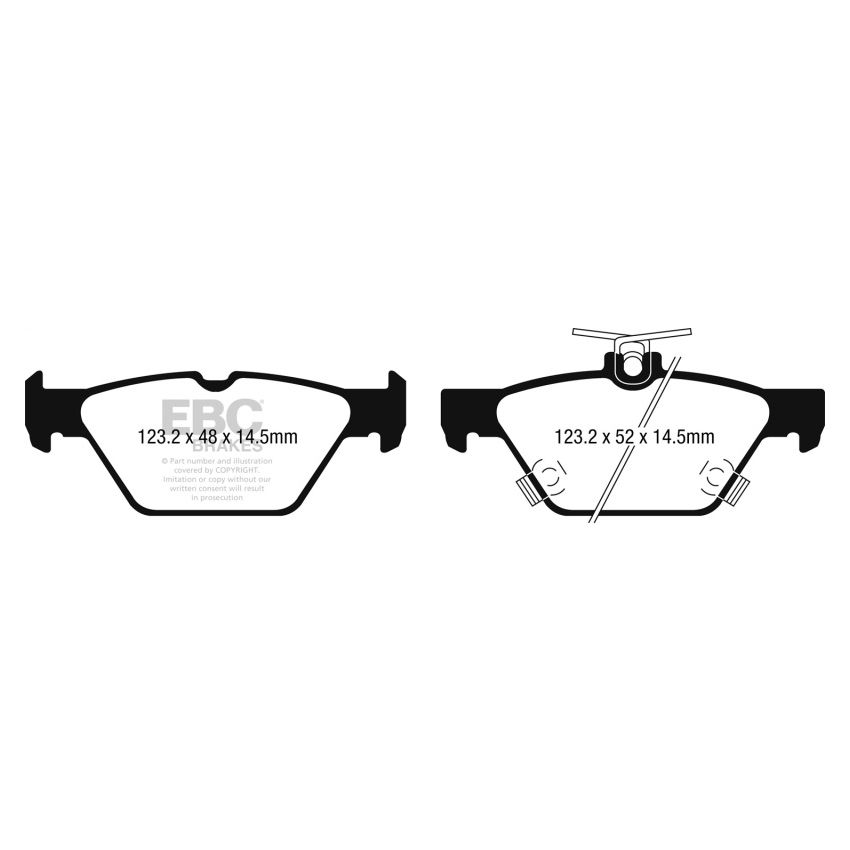 EBC 15-17 Subaru Outback / Legacy Greenstuff 2000 Series Sport Rear Brake Pads