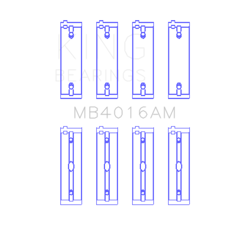 King Engine Bearings MB4016AM King Mitsubishi 181CI 3.0L 6G72 V6 Main Bearing Set - Size STD