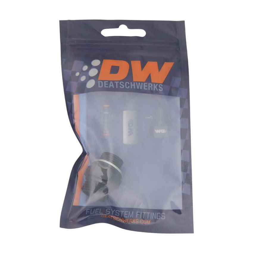 DeatschWerks 8AN ORB Male to M16 X 1.5 Metric Male (Incl O-Ring and Washer) - Anodized Matte Black