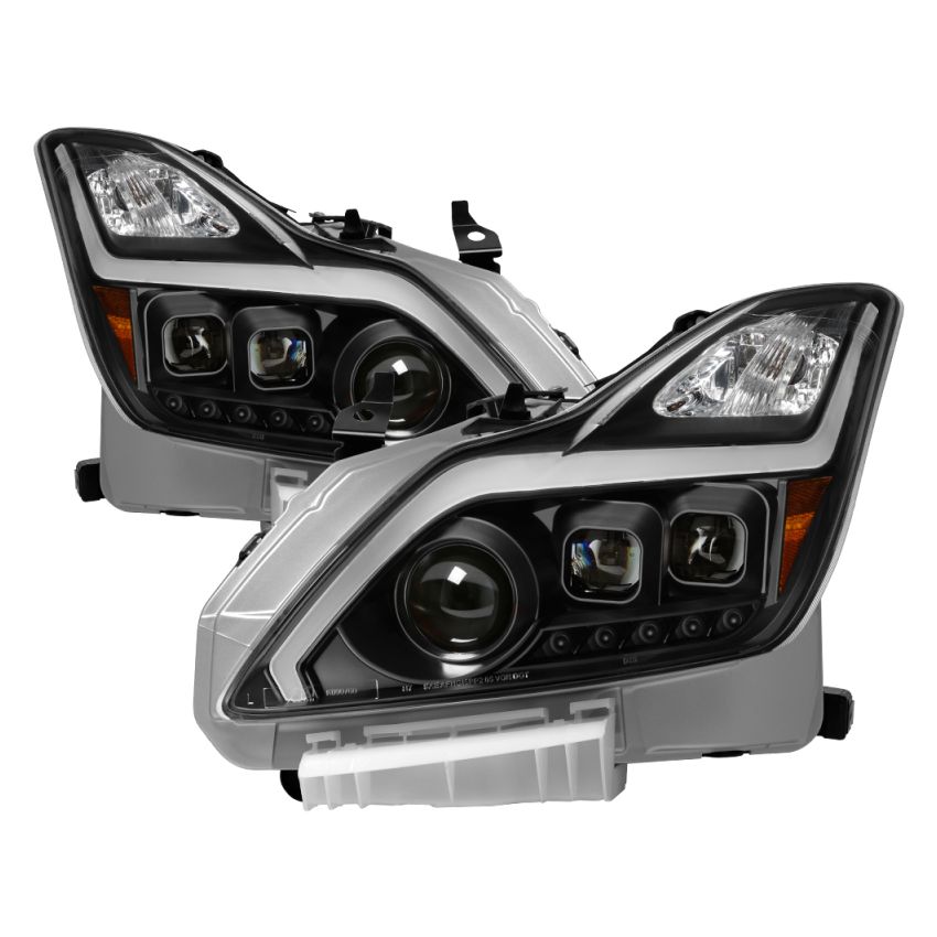 xTune Infiniti G37 Coupe (non-AFS) 08-15 Projector Headlights - Black PRO-JH-IG3708-2D-LB-BK