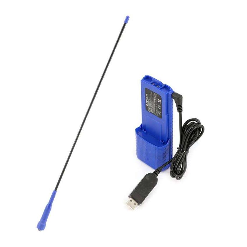 Rugged Radios GOFURTHER-BUNDLE GO FURTHER BUNDLE (for V3/RH5R Radios) LR Antenna XL Batt w/USB Charging Cable