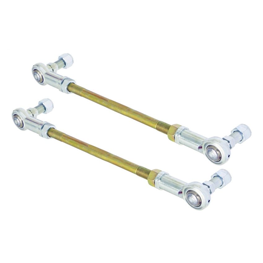 RockJock Adjustable Sway Bar End Link Kit 8 1/2in Long Rods w/ Heims and Jam Nuts pair