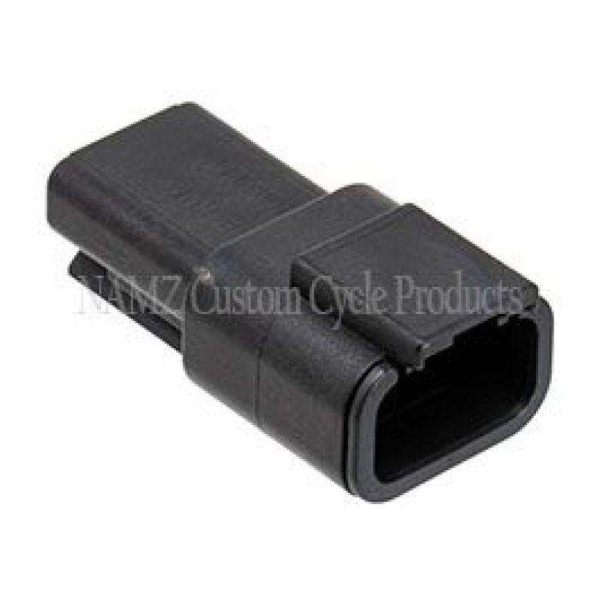 NAMZ MDR-3B Deutsch DTM 3-Position Receptacle w/3 Stamped Terminals & Wedgelock - Black (HD 74103-98BK)