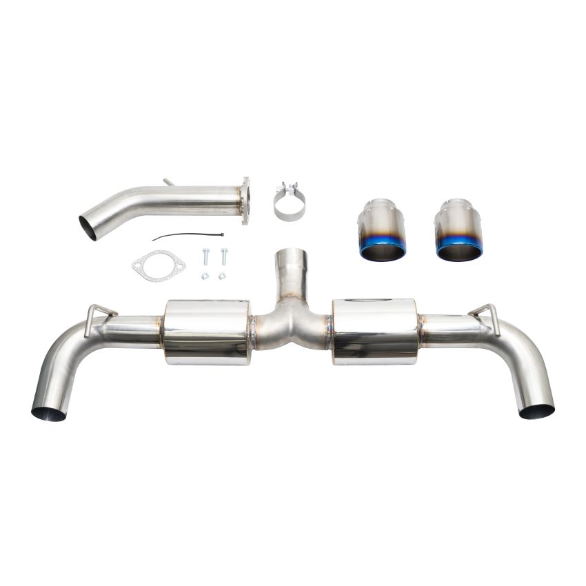 Injen SES1343ABTT 19-22 Hyundai Veloster N L4 2.0L Turbo Performance SS Axle Back Exhaust System - Burnt Ti Tips