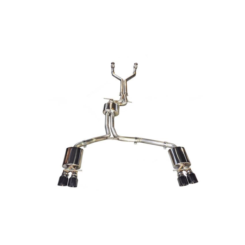 AWE Tuning 3015-43010 Audi C7 / C7.5 S6 4.0T Touring Edition Exhaust - Diamond Black Tips