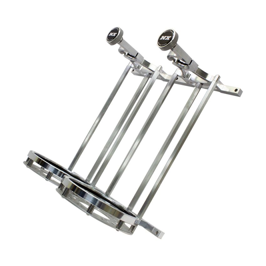 Nitrous Express 11208SB-15 Stand Up Dual Billet Bottle Bracket for 15lb Bottle (Flat Mount)