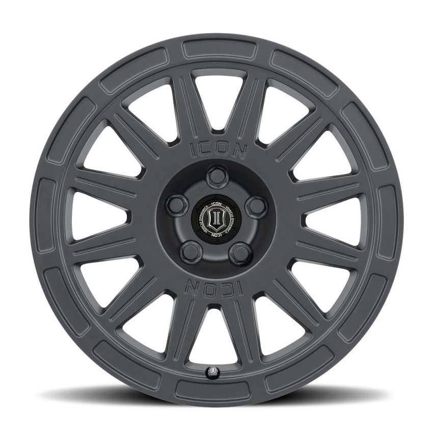 ICON 7015705046SB Ricochet 15x7 5x100 15mm Offset 4.6in BS 56.1mm Bore Satin Black Wheel