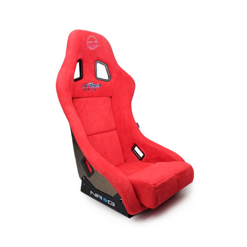 NRG FRP Bucket Seat ULTRA Edition - Medium (Red Alcantara/Pearlized Back)
