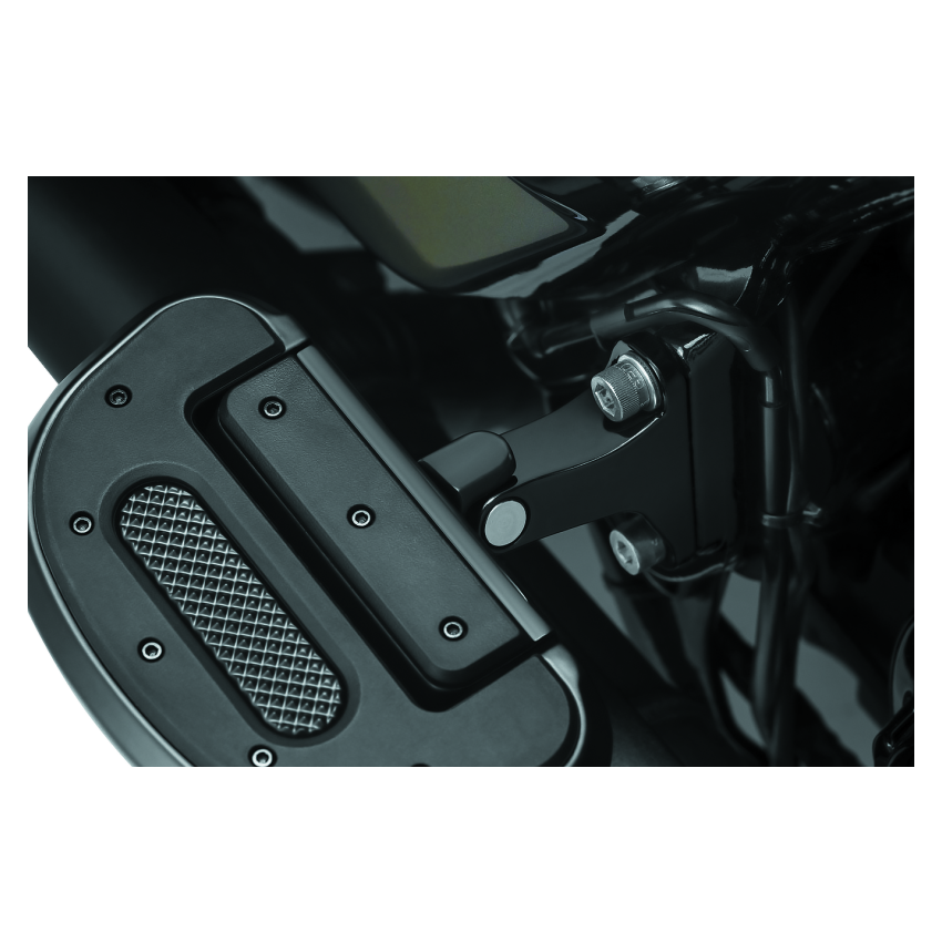 Kuryakyn 8895 Non-Pivot Splined Peg Adapter Harley-Davidson Models Black