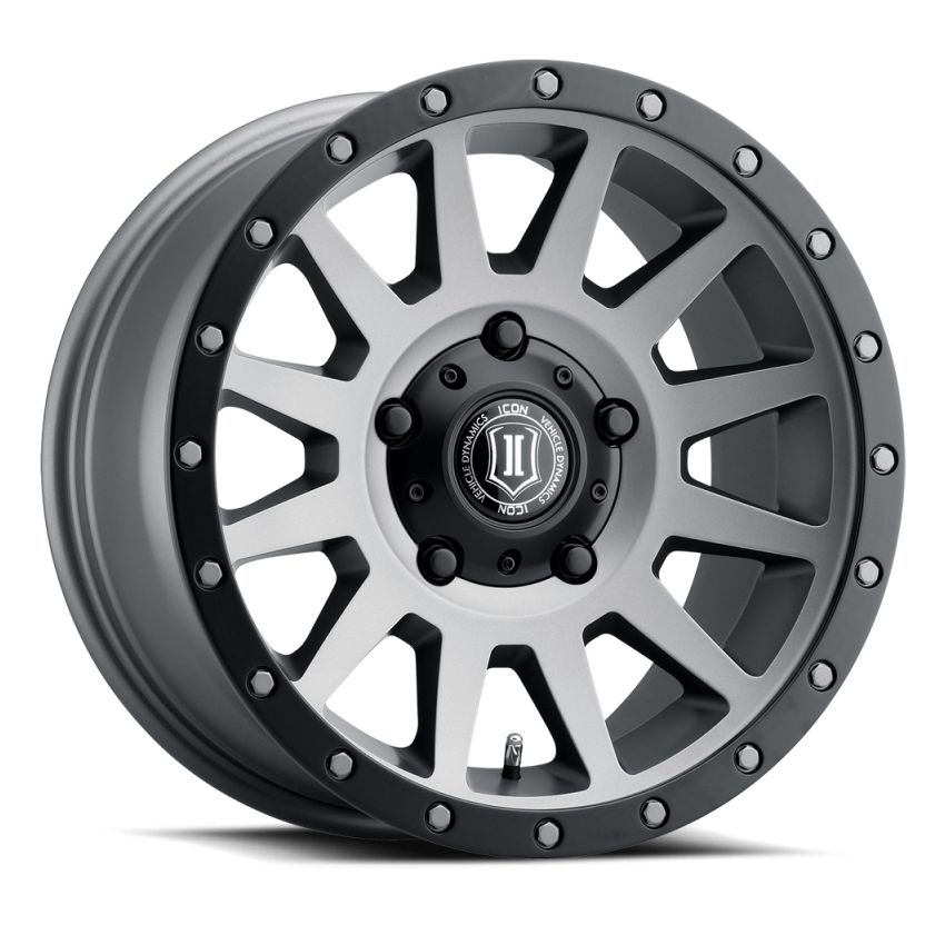 ICON 2017855557TT Compression 17x8.5 5x150 25mm Offset 5.75in BS 110.1mm Bore Titanium Wheel