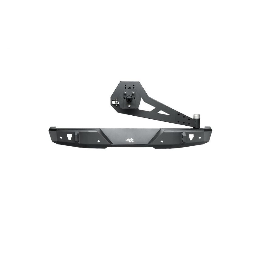 Rugged Ridge 11540.39 18-22 Jeep Wrangler (JL) Rubicon/Spt 2dr HD Rear Bumper w/Swing Out Tire Carrier - Blk