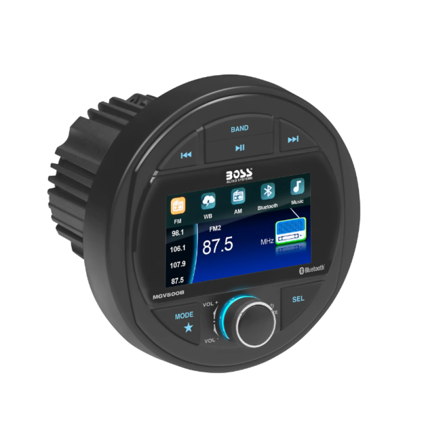 BOSS Audio Systems Marine Gauge Digital Media AM / FM Receiver