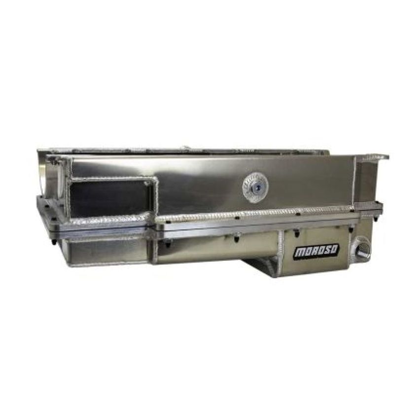 MOROSO MOR20377 BBC Drag 2-Piece Oil Pan Wet Sump Fabricated Alm