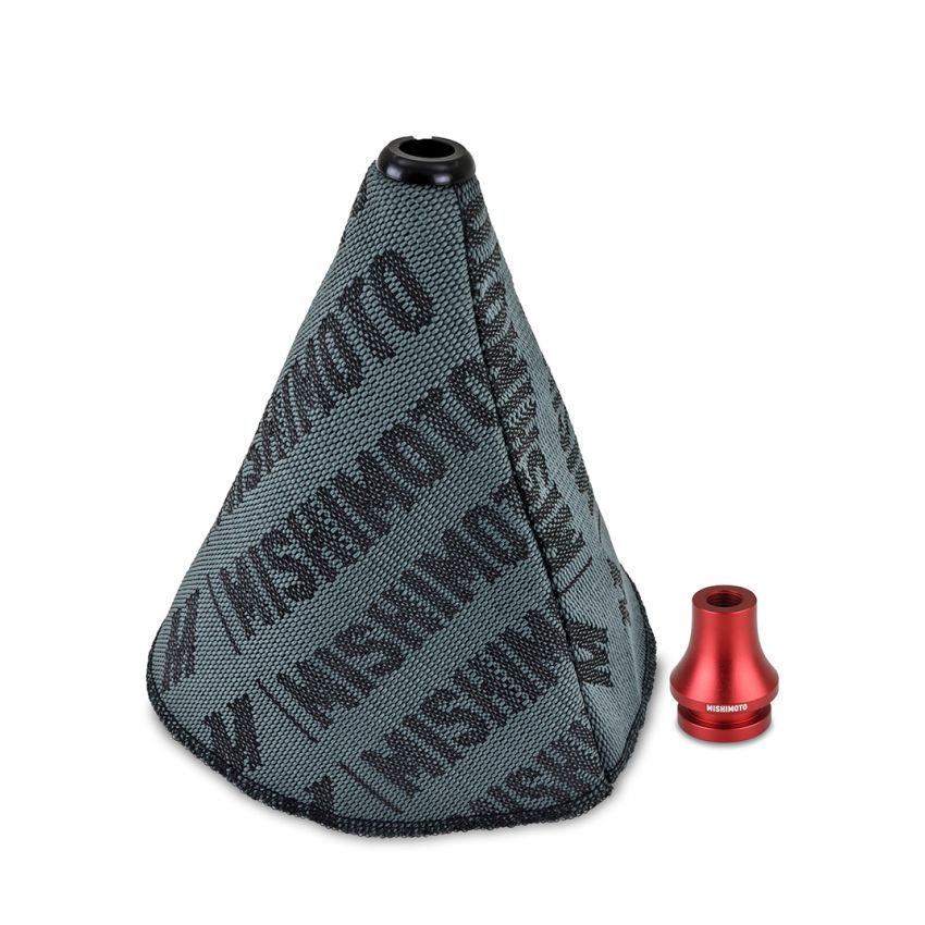 Mishimoto MMB-RECO-RD Shift Boot Cover + Retainer/Adapter Bundle M12x1.25 Red