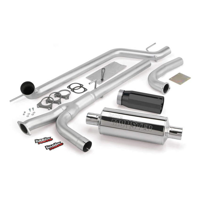 Banks Power 48123-B 04-14 Nissan 5.6L Titan (All) Monster Exhaust System - SS Single Exhaust w/ Black Tip