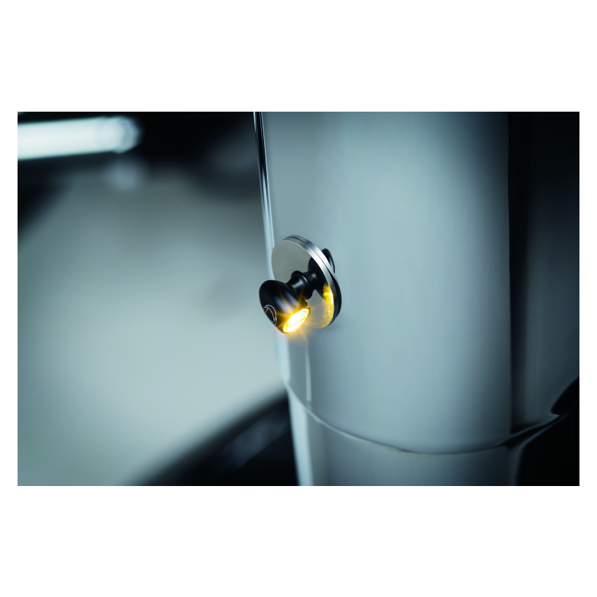 Kuryakyn 2535 Kellerman Atto Clear Lens Amber Satin Black