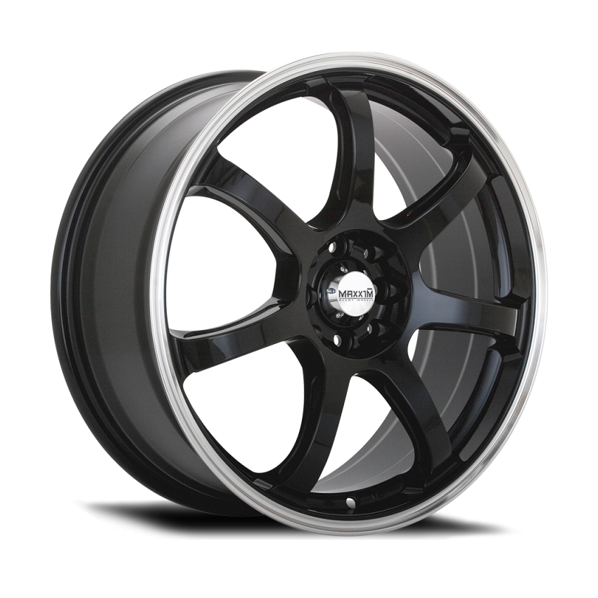 Maxxim Knight 15x6.5 8x100/114.3 ET38 Gloss Black Lip Polish