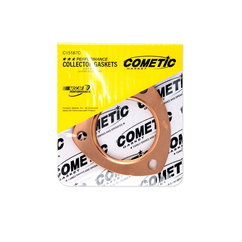Cometic Gasket C15187C Cometic Exhaust Header Collector Gasket .043in Copper-2.5in Diameter Port-3.5in Bolt Circle-Set