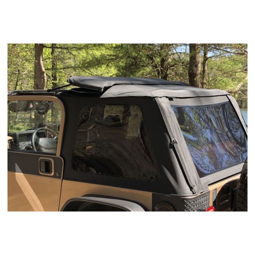 Rampage 139535 18-21 Jeep Wrangler (JL) Unlimited Frameless TrailView Fastback Soft Top Kit - Black Diamond