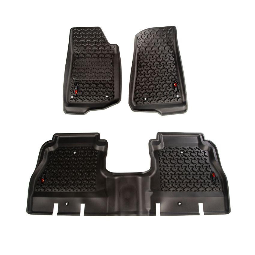Rugged Ridge Floor Liner Front/Rear Black 2018-2020 Jeep Wrangler JL 4 Dr