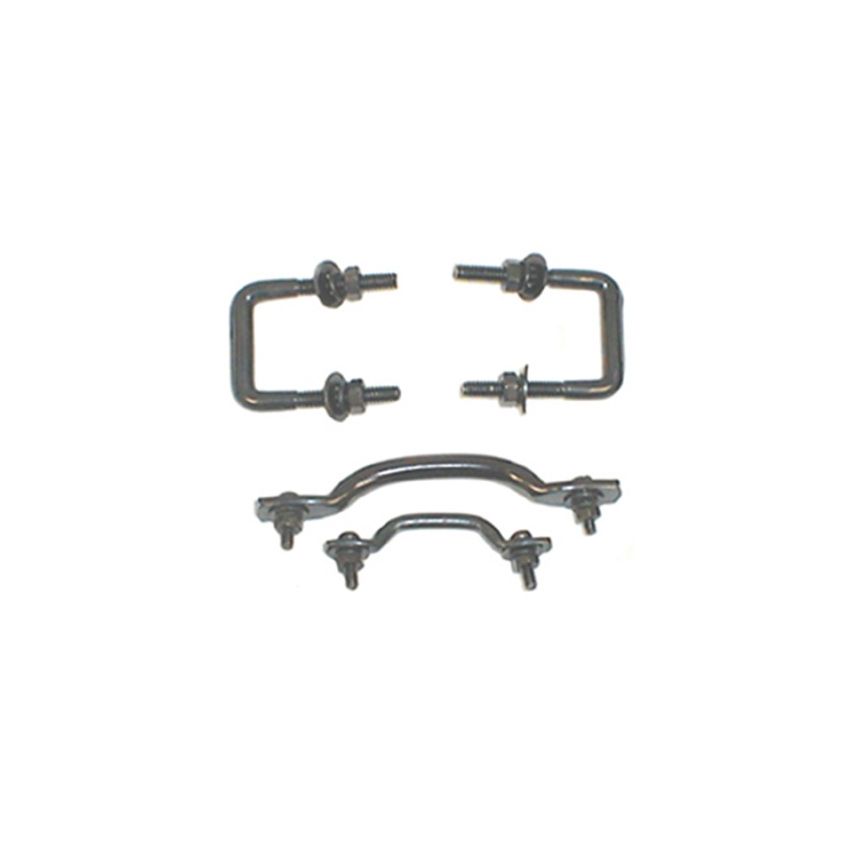 Rugged Ridge Windshield Tie Down Kit Black 55-95 Jeep CJ / Jeep Wrangler