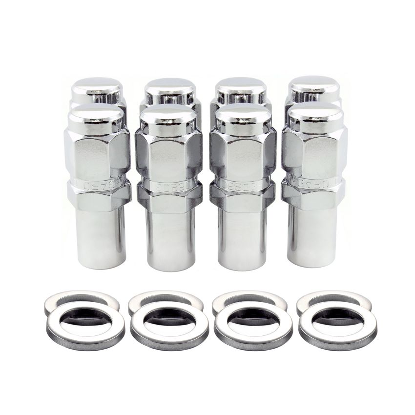 McGard Hex Lug Nut (Long Shank - 1in. / Duplex) 1/2-20 / 7/8 Hex / 2.425in. Length (8-Pack) - Chrome