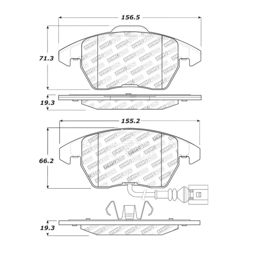Stoptech 309.11070 Performance 06-10 Audi A3 / 08-10 Audi TT / 06-09 VW GTI / 05-10 Jetta Front Brake Pads