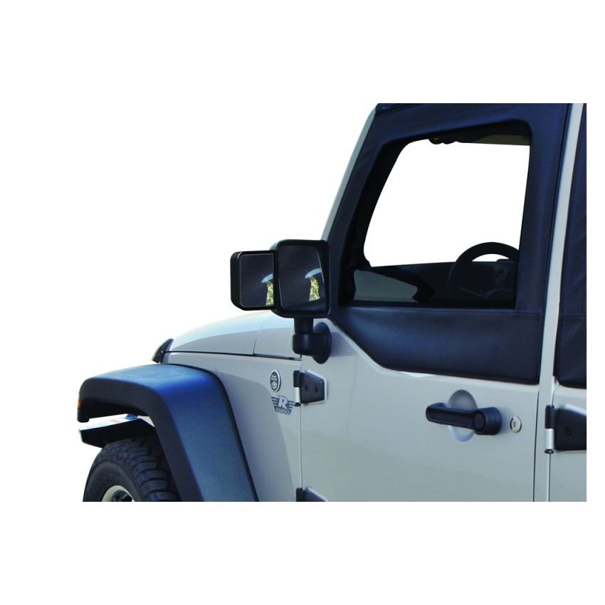 Rampage 2007-2018 Jeep Wrangler(JK) Mirror Extensions - Black
