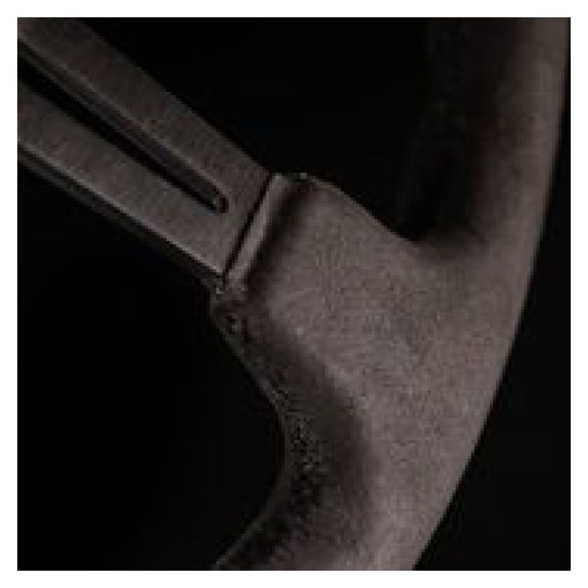 NRG Reinforced Steering Wheel (350mm / 3in. Deep) Black Leather w/ Alcantara Stitching