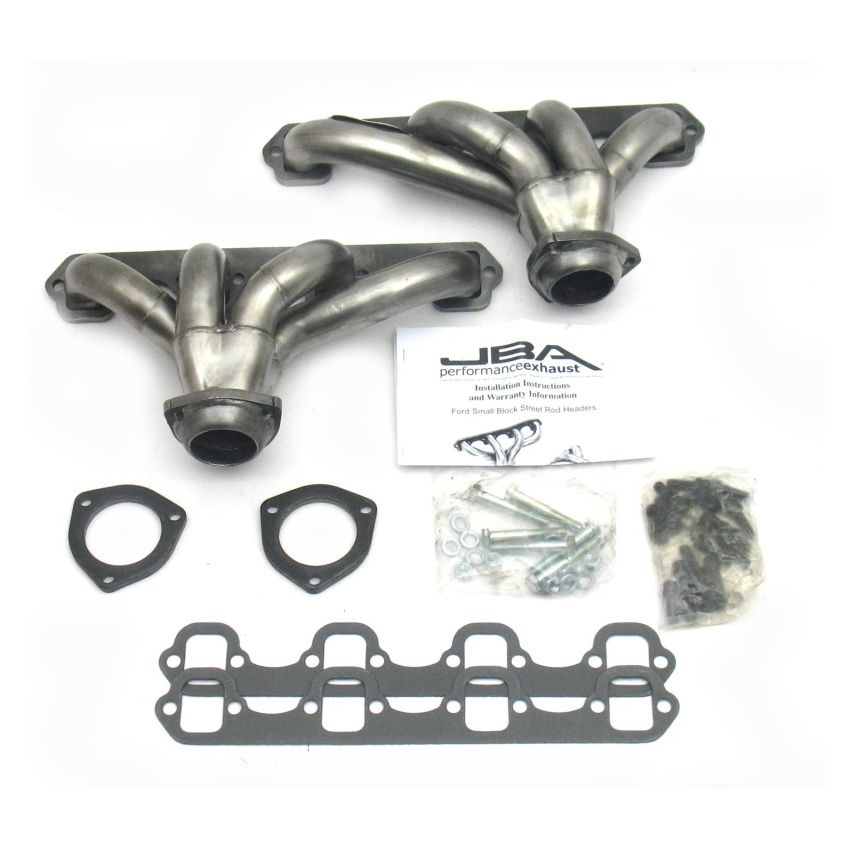 JBA Ford 260-351W SBF 1-5/8in Primary Raw 409SS Tight Tuck Header