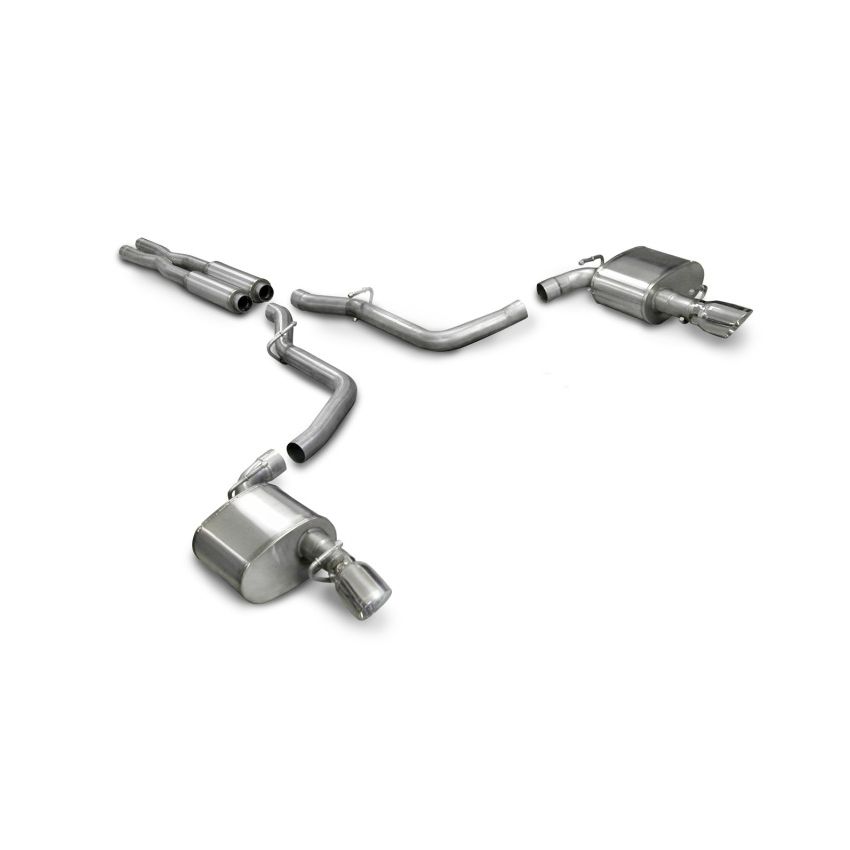 Corsa 05-10 Dodge Charger No Towing Hitch SRT-8 6.1L V8 Polished Xtreme Cat-Back Exhaust