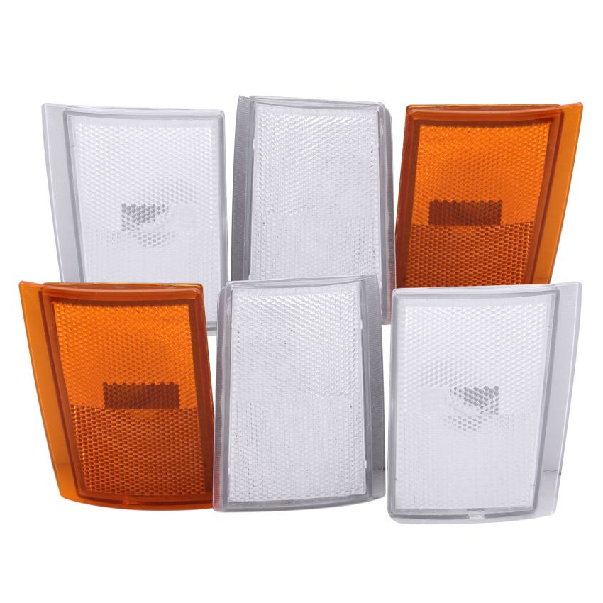 ANZO Corner Lights 1988-1993 Chevrolet C1500 Euro Corner Lights 4 Clear and 2 Amber 6pc