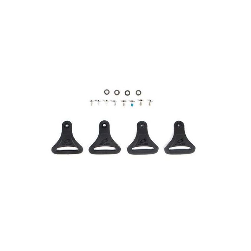 EVS KBRP-DR-PK Axis D-Rings Kit (2 Flush/2 Swivel/Hardware) - Black