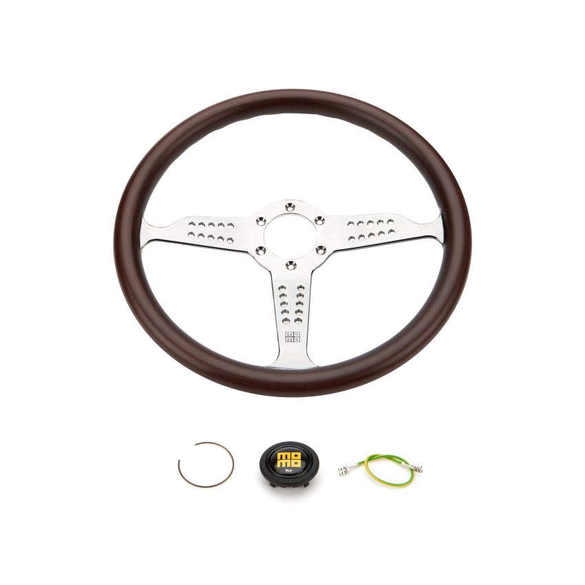 Super Grand Prix Steerin g Wheel Wood/Pol. Silver