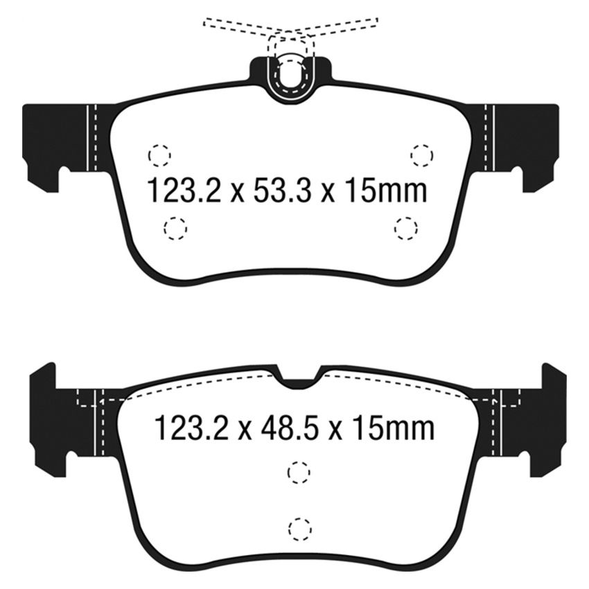 EBC UD1833 15+ Ford Edge 2.0 Turbo FWD Ultimax2 Rear Brake Pads