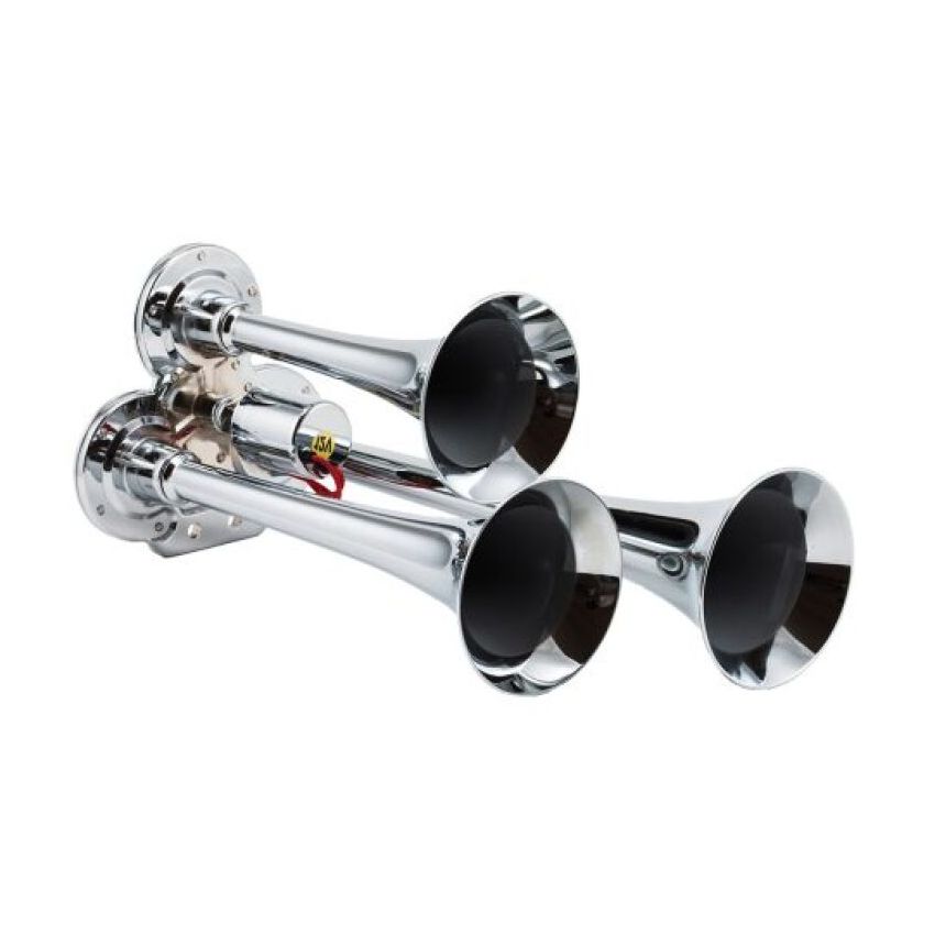 Kleinn Air Horns 130 Kleinn Chrome Triple Horn/ 12.5In/10In/7.5In - Chrome-Plated Zinc Alloy