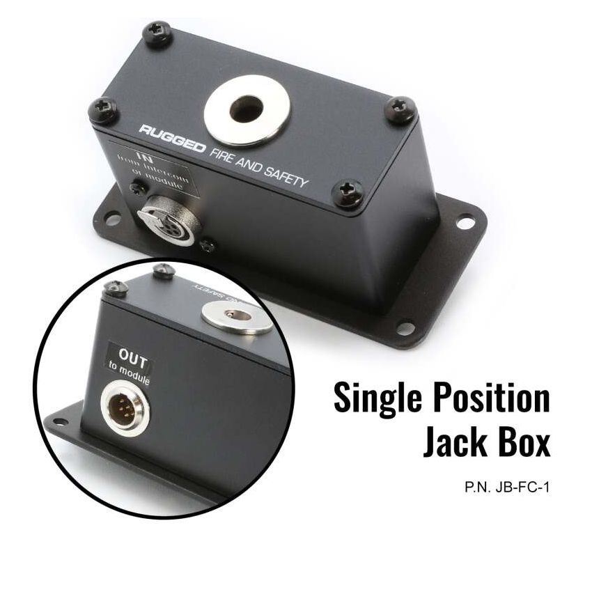 Rugged Radios JB-FC-2 Jack Box Headset Stations for RRP800 Fire & Safety Intercoms Dual Position Jack Box