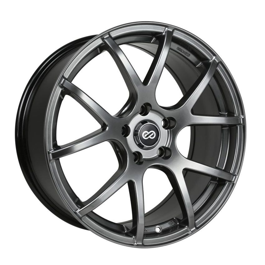 Enkei M52 18x8 40mm Offset 5x110 Bolt Pattern 72.6mm Bore Dia Hyper Black Wheel