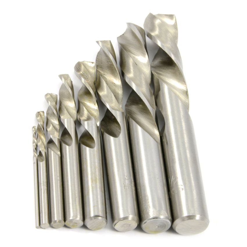 Forney 20511 Drill Assortment, Industrial Pro Left Hand HSS Screw Machine Length Stubby, 8-Piece