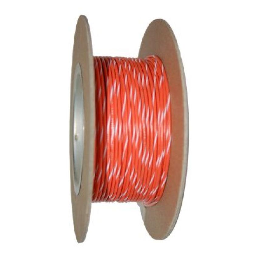 NAMZ NWR-39-100 OEM Color Primary Wire 100ft. Spool 18g - Orange/White Stripe