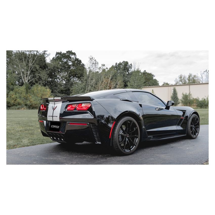 CORSA Performance 14776BLK Corsa 2014-2019 Chevrolet Corvette C7 6.2L 2.75in Xtreme Valve-Back w/ Dual NPP & Quad BlackTips