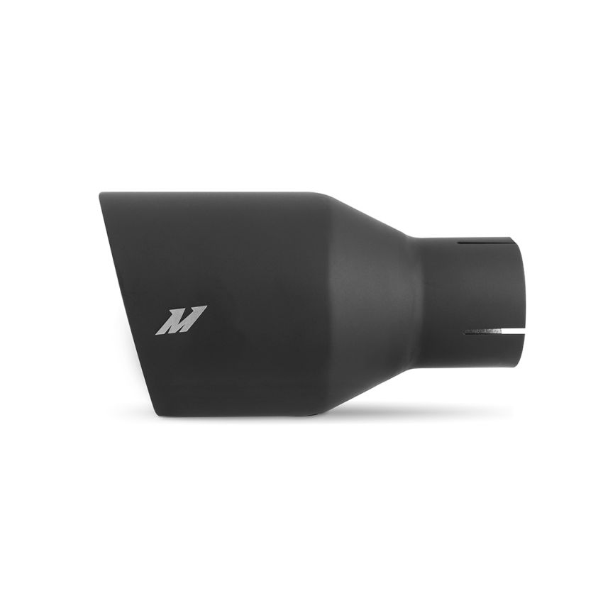 Mishimoto MMEXH-TIP-DW25BK Clamp-on Double Wall Exhaust Tip 2.5 Inlet Slash Cut