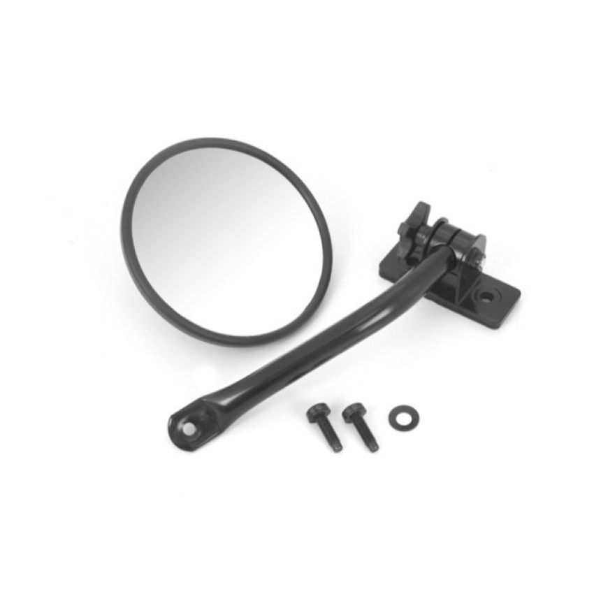 Quick Release Mirror Bla ck Round 97-18 Wrangler