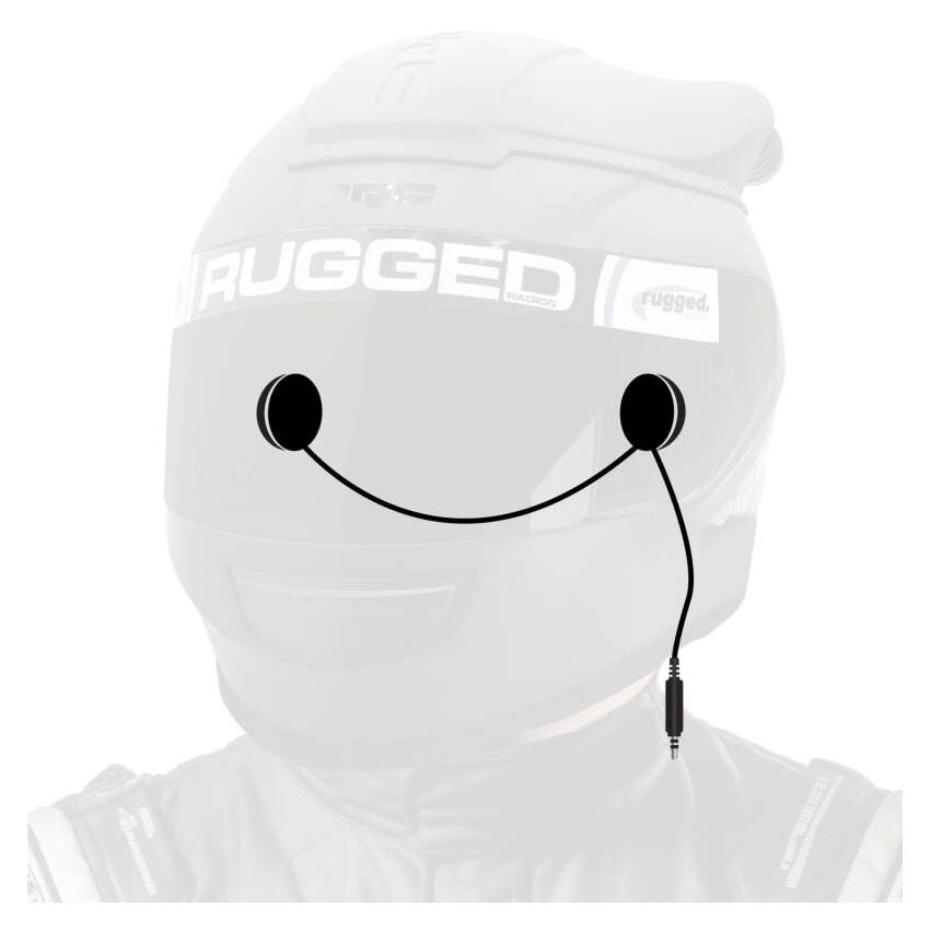 Rugged Radios HKP-SPK-MONO In-Helmet Speakers with 3.5mm Plug Mono / Standard