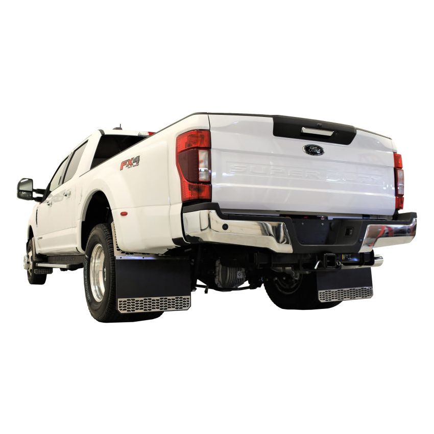 Putco 78075 15-19 Chevy Silv/Sierra HD Dually (Rear) - Set of 2 Mud Skins - Polished SS w/ Hex Shield