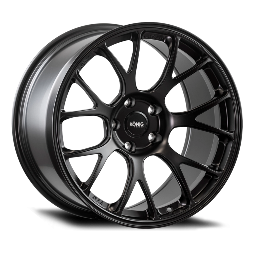 Konig F1M2952056B Forged F1M 19X12.5 5X120.65 ET56 Satin Black Knurled Bead