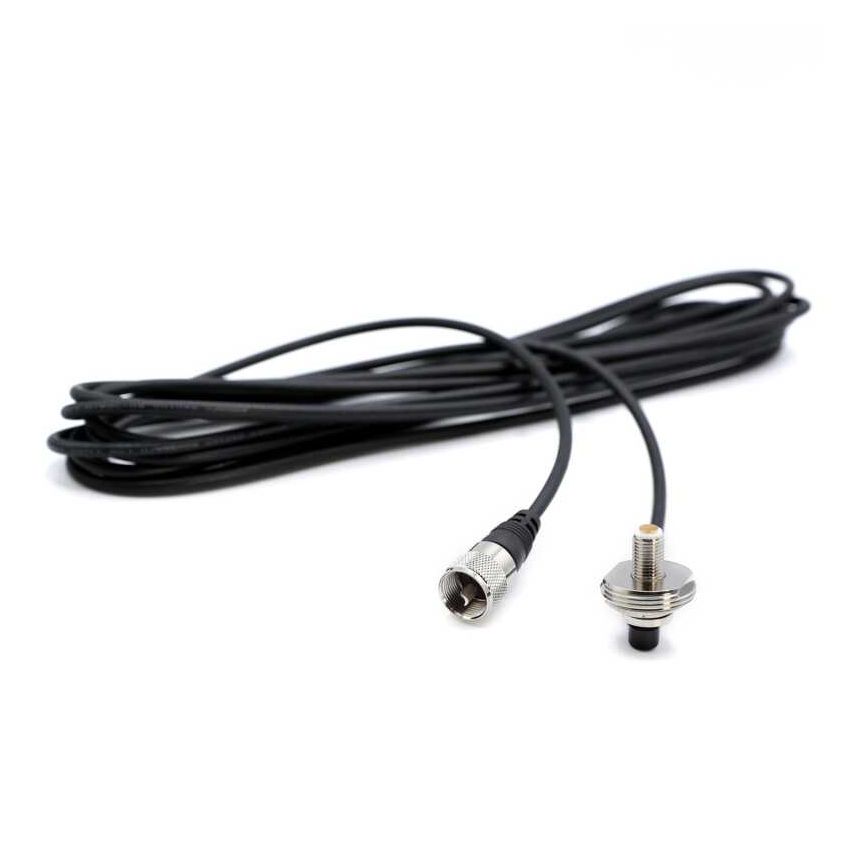 Rugged Radios NMO-TM-U 17 Ft Antenna Coax Cable with 3/8 NMO (TM) Thick Mount