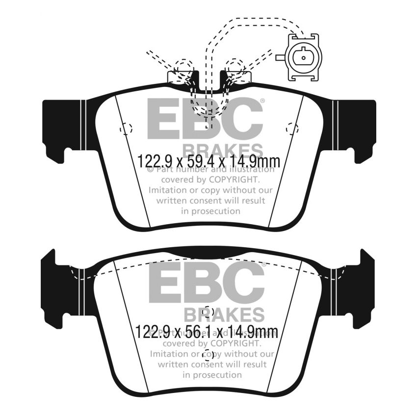 EBC UD1989 17+ Alfa Romeo Giulia 2.0L Turbo Ultimax Rear Brake Pads